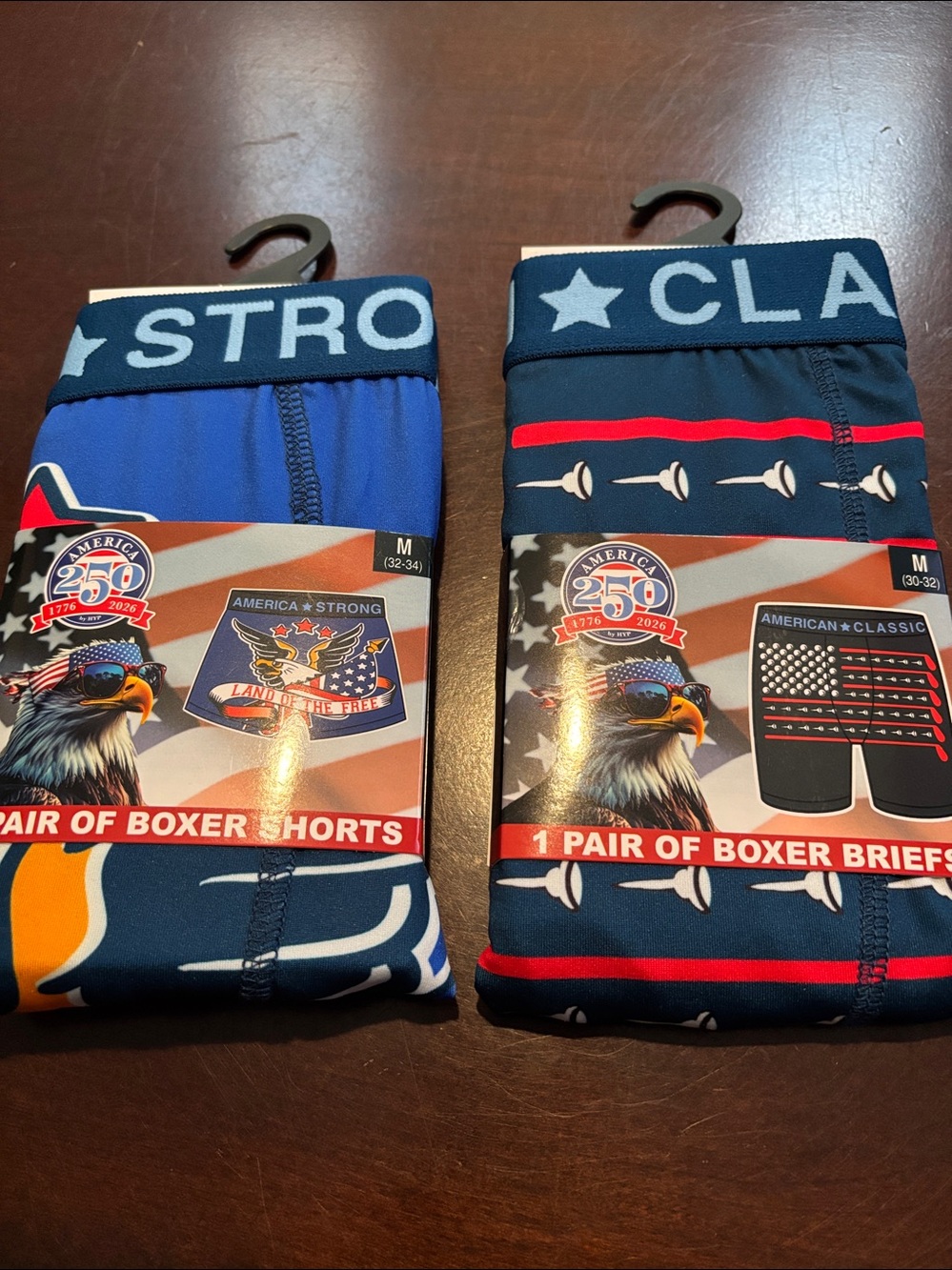 2 Pair America Strong 250 Red White & Blue Eagle & Flag NWT
